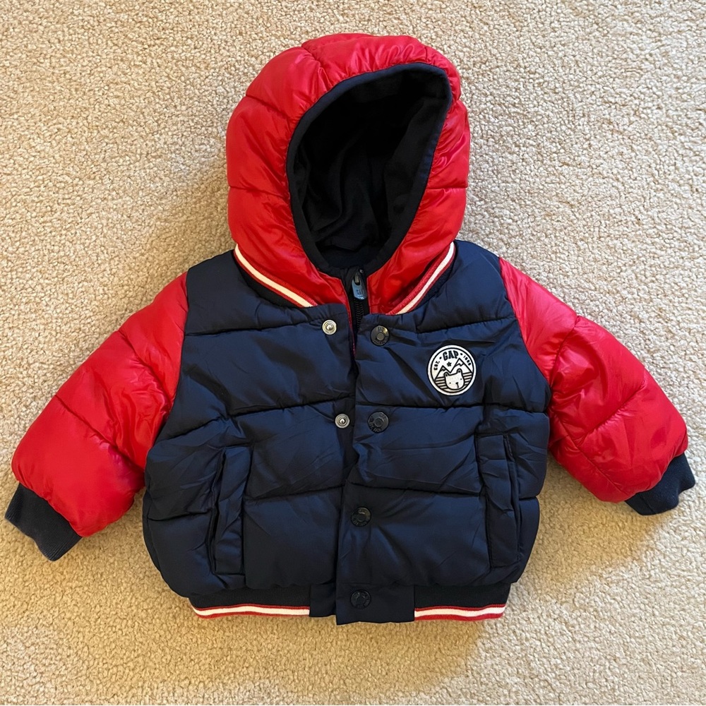 6-12M GAP varsity puffer jacket